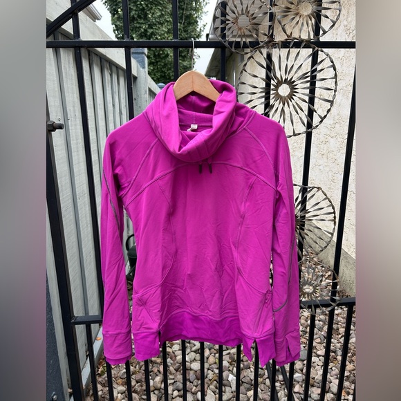 Pink Lululemon Cowl Neck Pullover - Picture 1 of 5